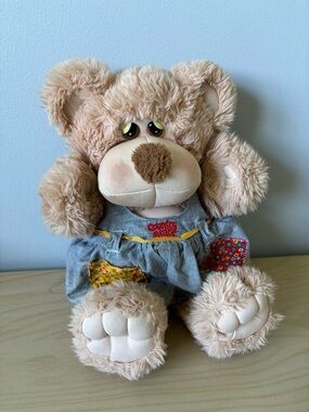 Disney Country Bears “Mary Lou” - 1985 Beige Plush Teddy in Denim Dress